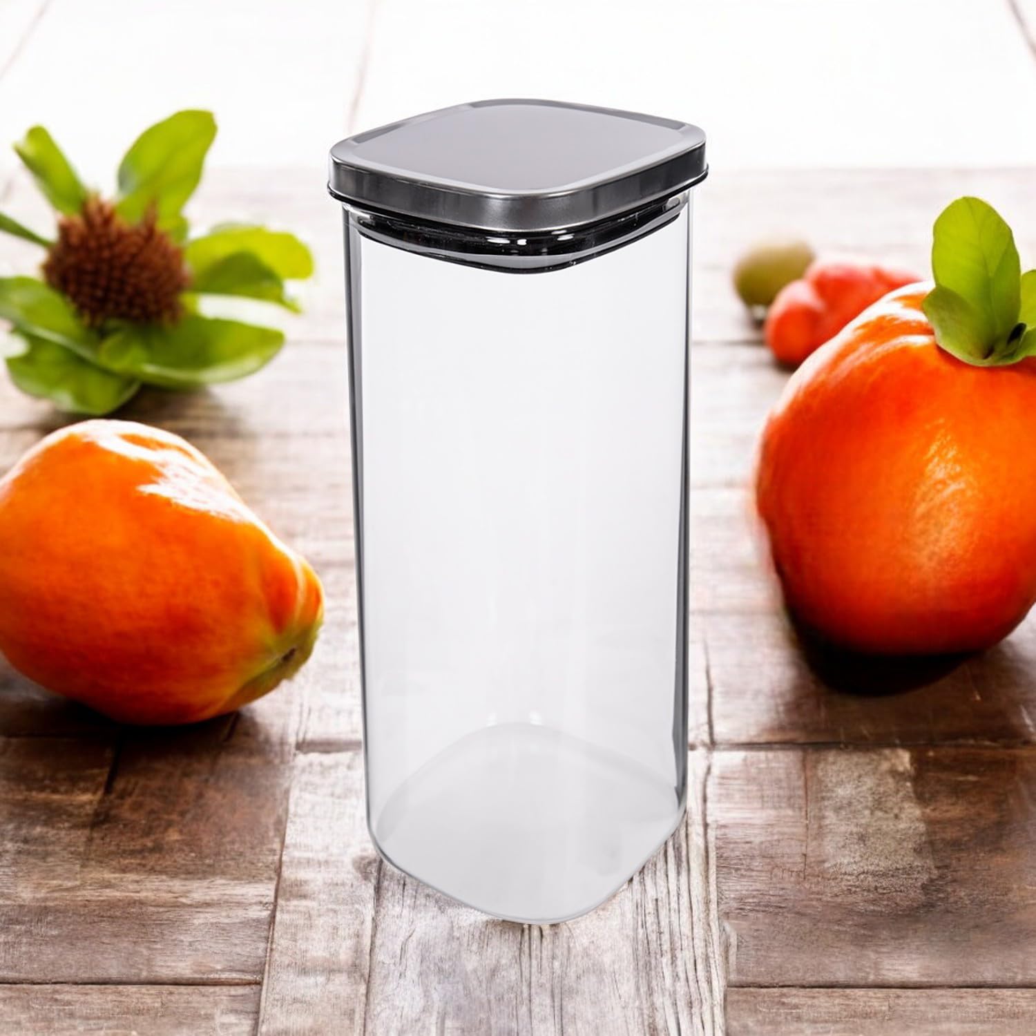 TWO TIGERS Pack 12 Botes Cocina de Borosilicato con Tapa de Acero. Botes de Cocina para Almacenar Pasta, Legumbres, Verduras. Tarros para Bar, Restaurantes, Cafeterías, Hostelería (1800ml)