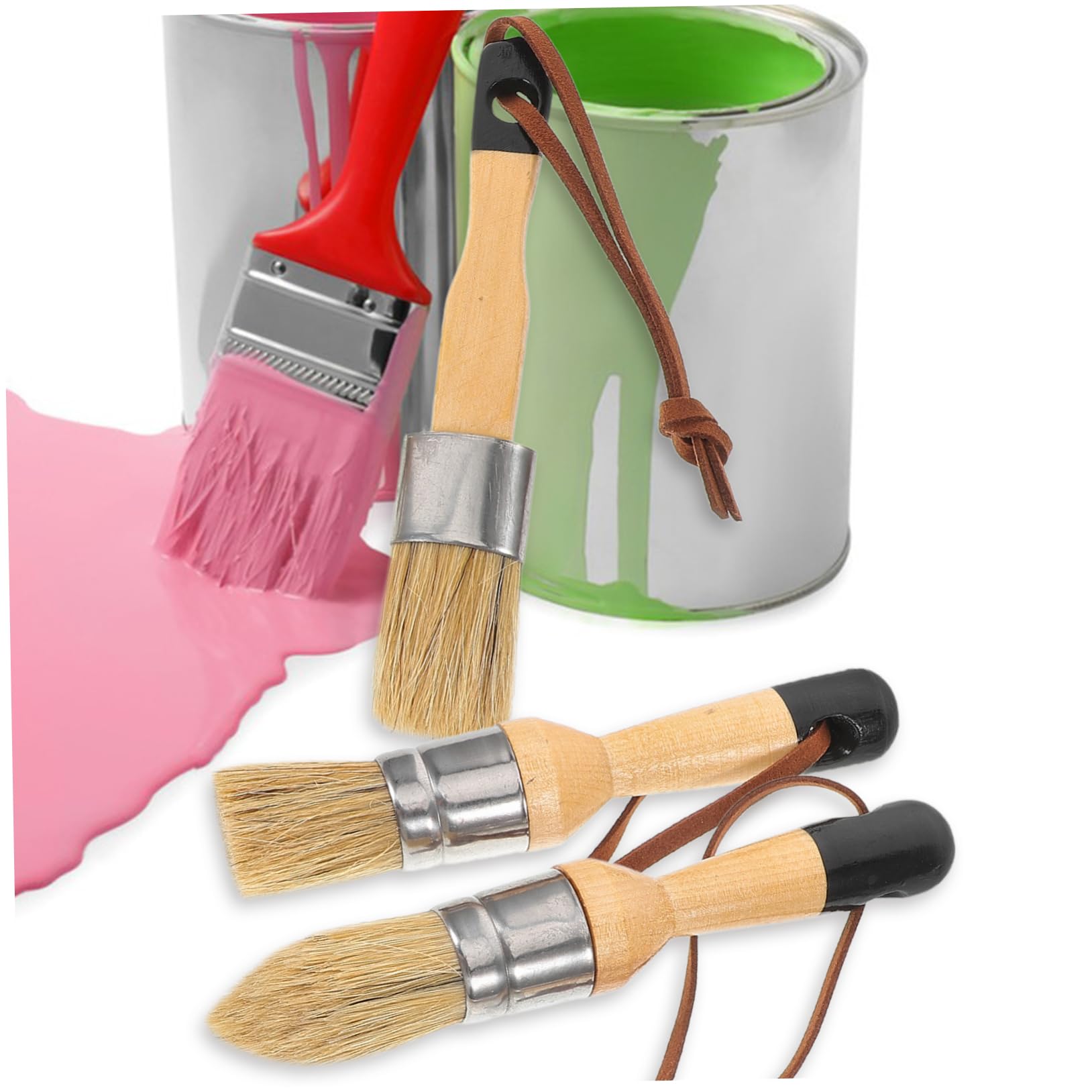 SHINEOFI 3 Series Pinceles Reutilizables Pintura Resistente Al Desgaste Herramientas De Arte Uso Diario Decoración Y Muebles 3 Piezas*3