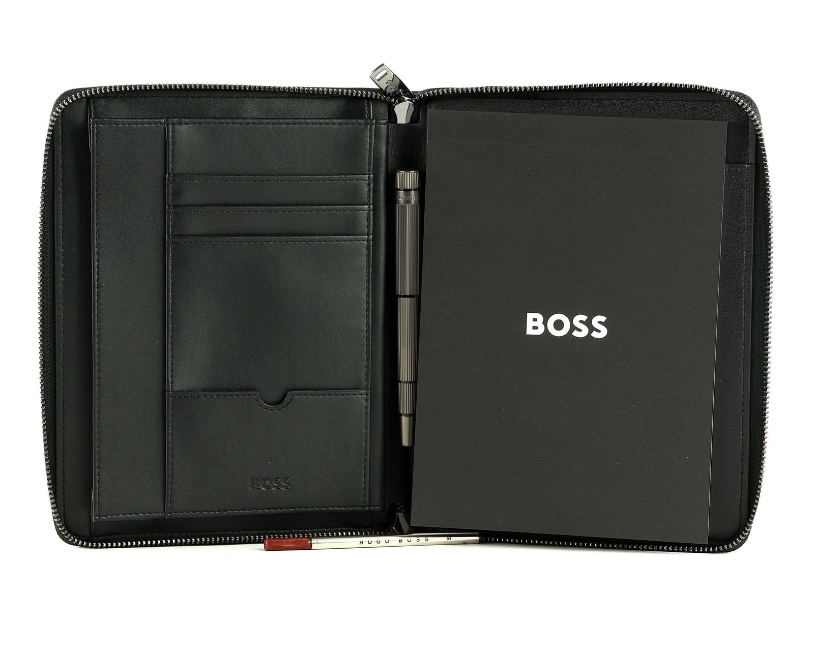 HUGO BOSS caso de escritura Monogram Writing Set Black negro