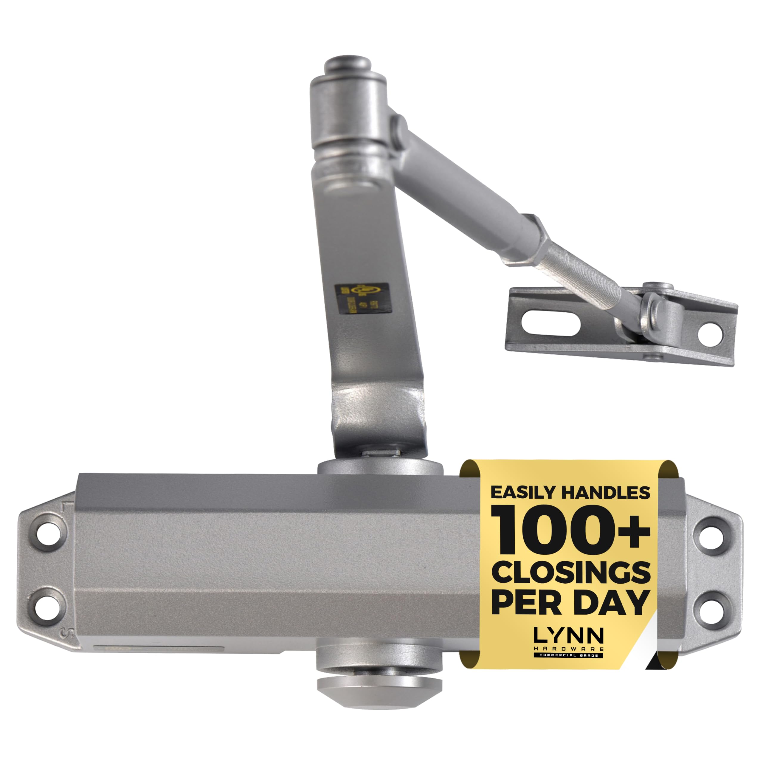 LYNN HARDWARE Light Duty Automatic Door Closer - Durable Cast Aluminum — Amazon image 7