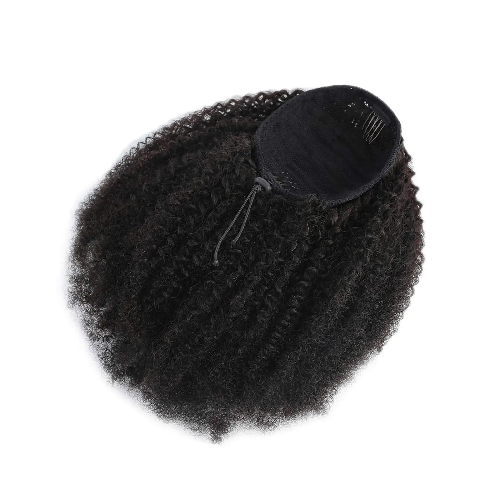 Treska do przedłużania włosów Afro Kinky Curly ze sznurkiem do przedłużania włosów, koński ogon, naturalne, 30-61 cm