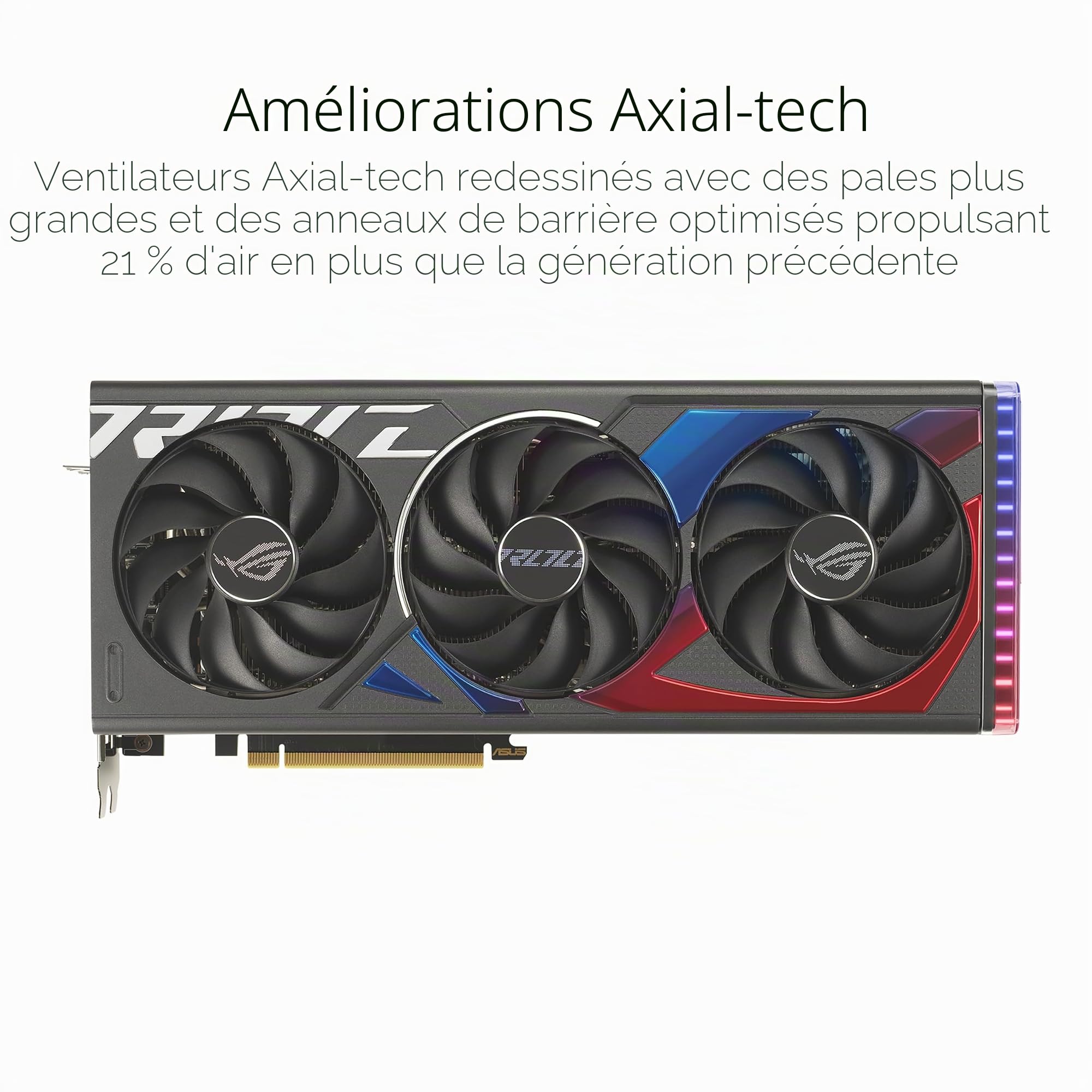 ASUS ROG Strix GeForce RTX 4060 Carte Graphique Gaming 8 Go OC Edition GDDR6 (NVIDIA RTX4060 DLSS3, PCIe 4.0, 1 x HMDI 2.1a, 3 x DisplayPort 1.4a, éclairage Aura Sync RVB,