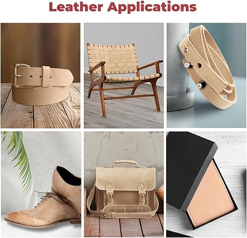 Miniatura 5 de ELW - Cinturón de cuero en blanco, grosor de 3 a 15 onzas, tamaño de 12 a 8 pulgadas de ancho y 50 a 84 pulgadas de largo, correa curtida vegetal de