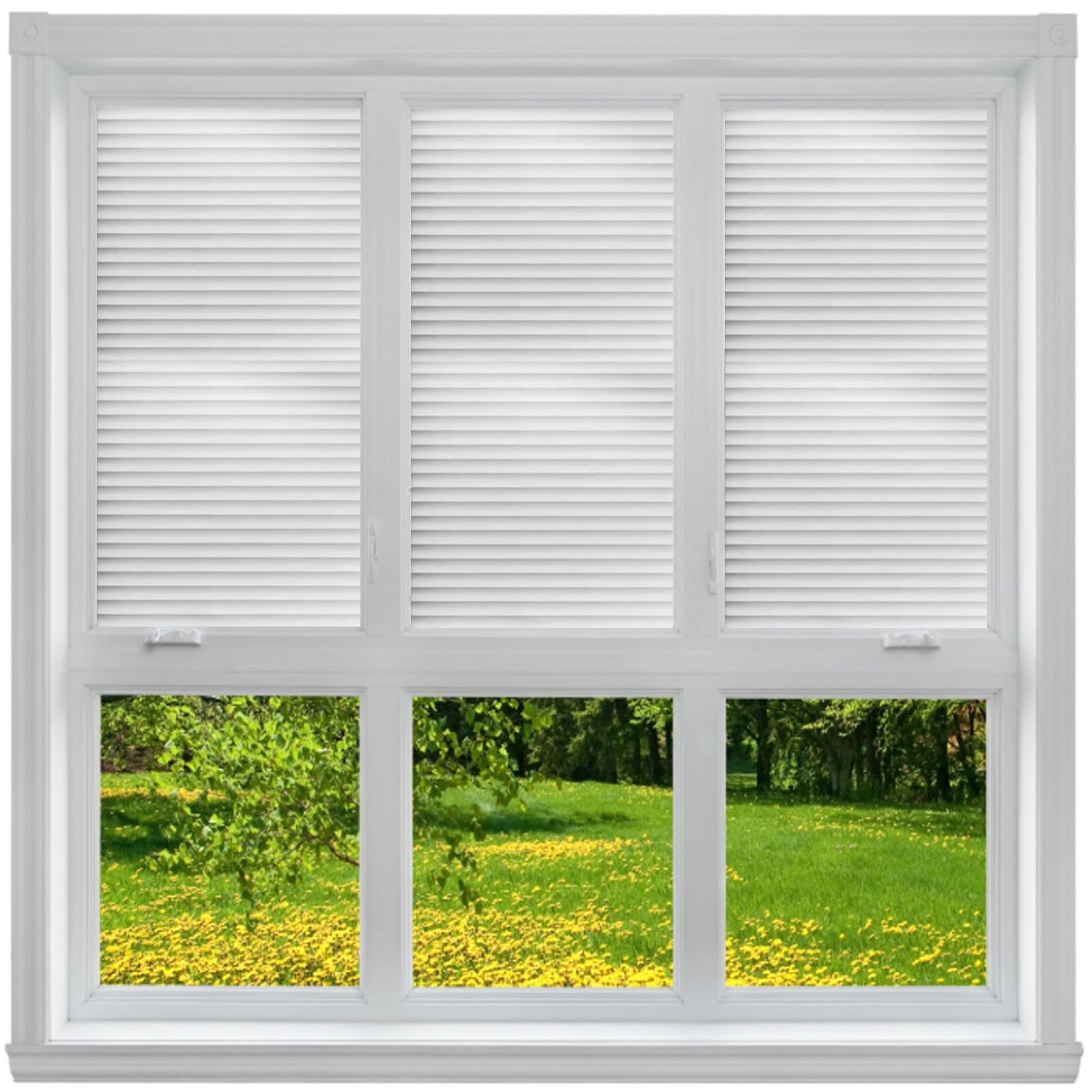 Láminas Privacidad Ventana 120 x 400 cm con Protección Solar 95% UV – Film para Ventanas sin Taladrar Cover Lámina para Ventanas con Rasqueta para Baño Cocina Oficina, persianas