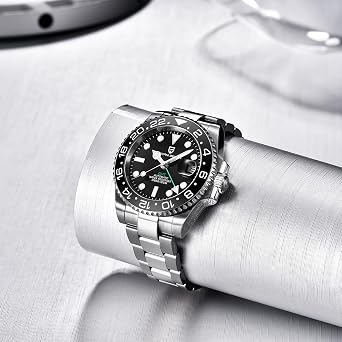 Men Watch Pagani Design GMT Watches for Men Automatic 40MM Date 100M Waterproof Stainless Steel Sapphire Glass Mechanical Wristwatches PD-1662