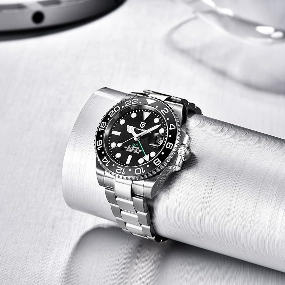 Men Watch Pagani Design GMT Watches for Men Automatic 40MM Date 100M Waterproof Stainless Steel Sapphire Glass Mechanical Wristwatches PD-1662