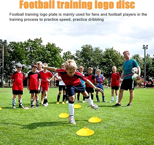 Miniatura 10 de Equipo de entrenamiento de fútbol  Juego de entrenamiento de agilidad de velocidad, incluye 1 escalera de agilidad, 4 pilas de acero, 12 conos de