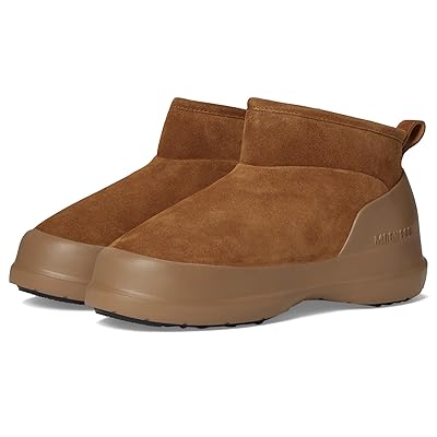 MOON BOOT Luna Low Boot Suede Boots Cognac