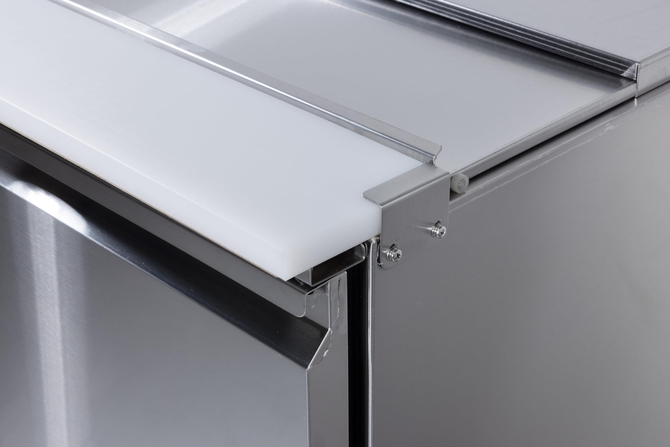 METRO Professional Saladette refrigerata GSA3600GN, acciaio inox, 90 x 70 x 88.8 cm, 239 L, con 10 vaschette GN, con serratura, argento (Con vaschette GN)
