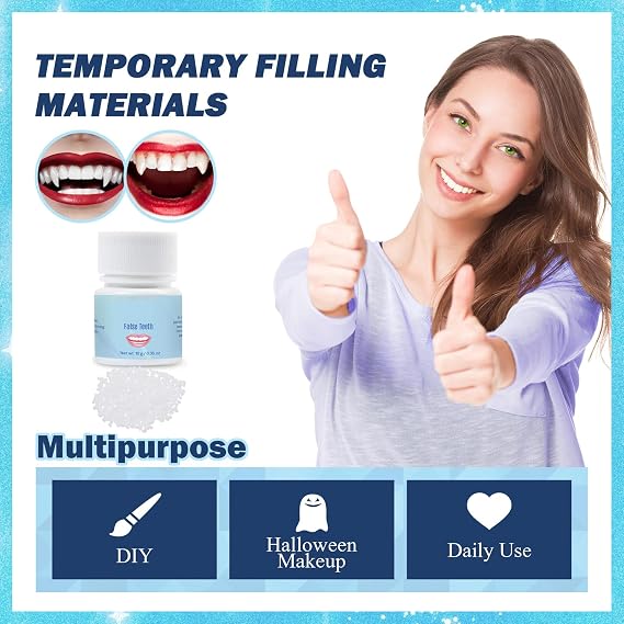 Temporary Tooth Filling Repair kit with Denture adhesives for False Teeth - Dental Filler & Tooth Repair kit