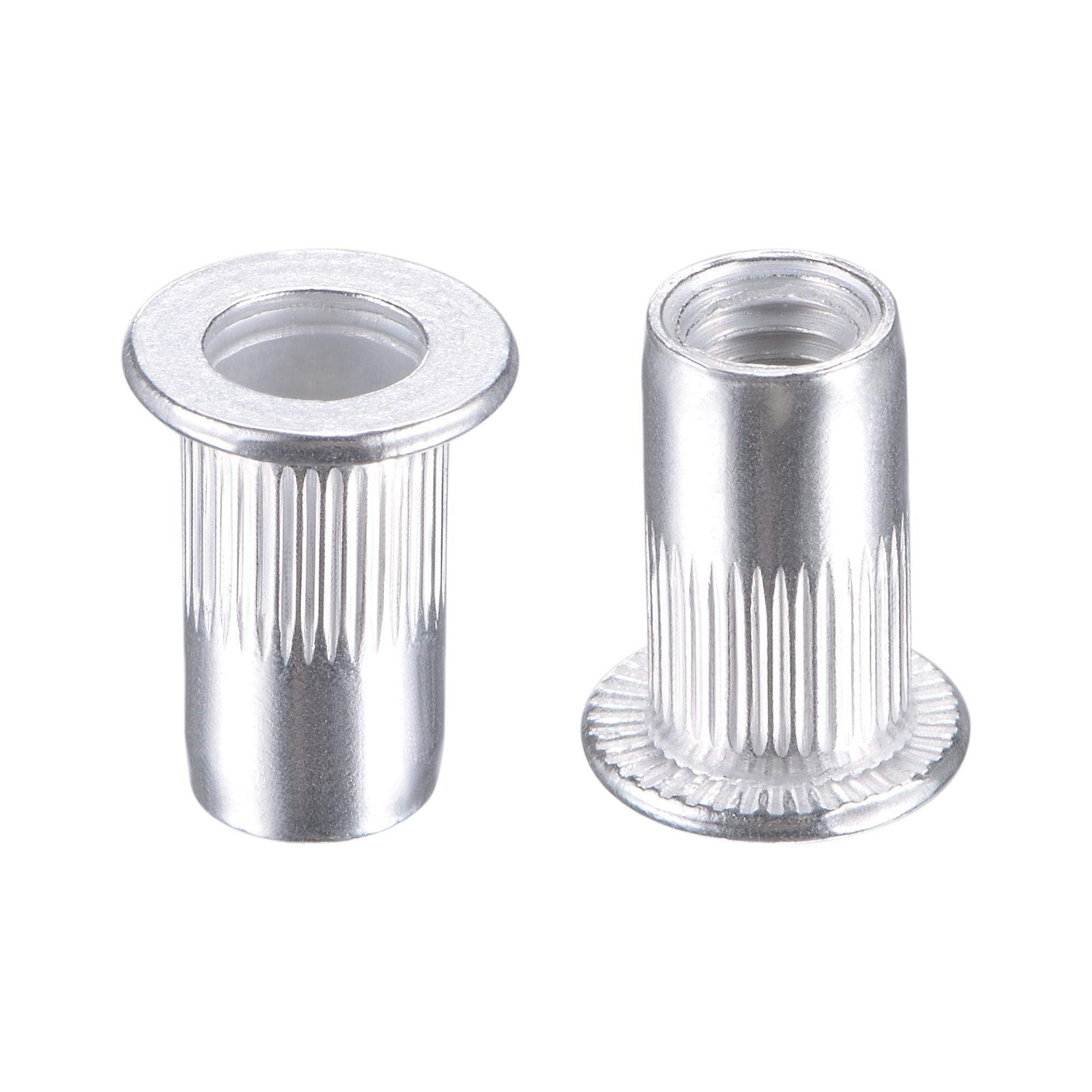 TA-VIGOR M5 Rivet Nuts Aluminium Alloy Flat Head Knurled Rivnut 25pc