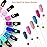 Fan-Shaped Nail Swatch Sticks with Number Stickers, Nail Practice Sticks, Color Display Wheel, Sample Tips (Transparent-50pcs)
