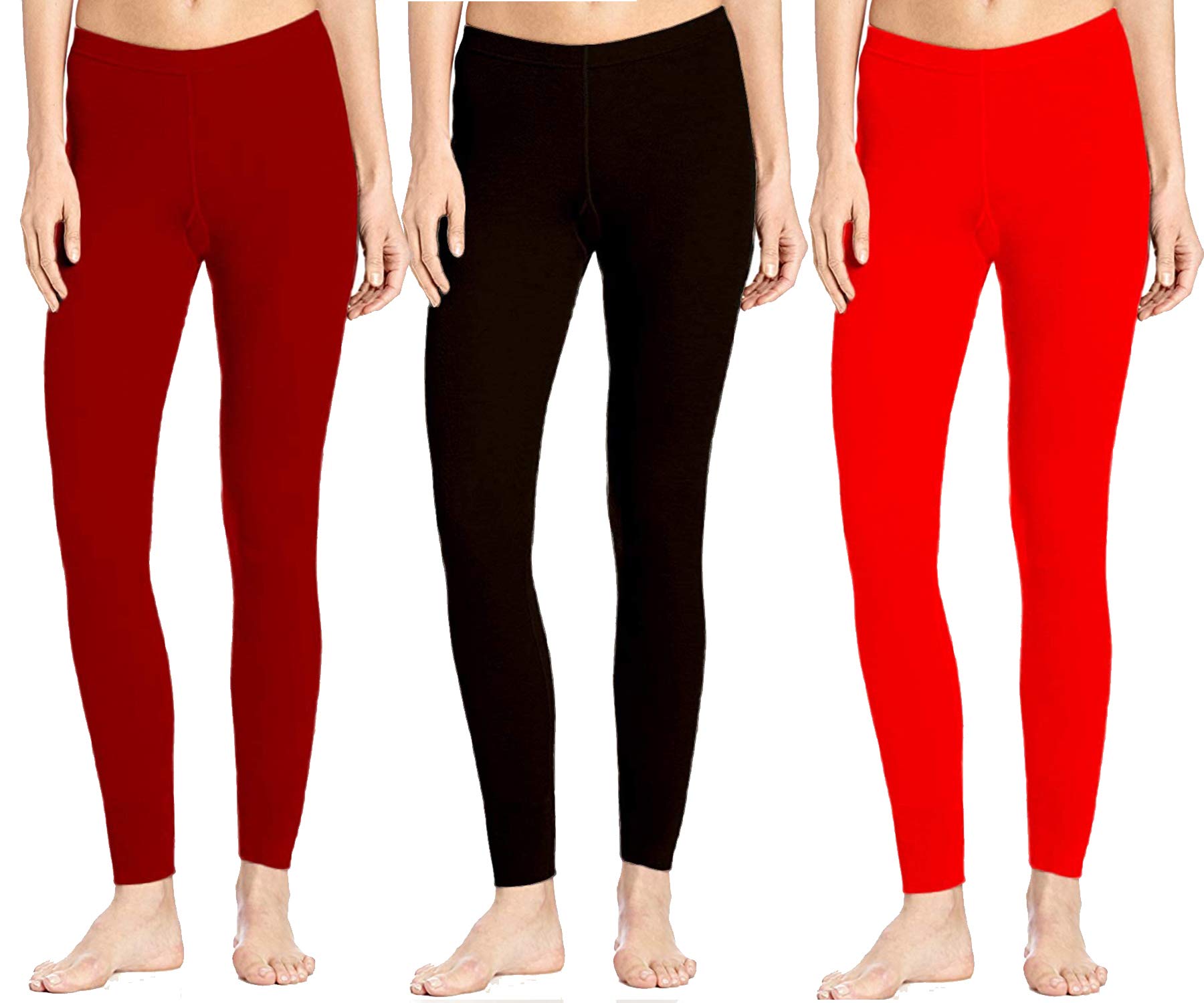 clarita Premium_Winter_Woollen Leggings_For Women/Girls/Ladies_Combo Pack of 3_Maroon, Black & Red-picture-30
