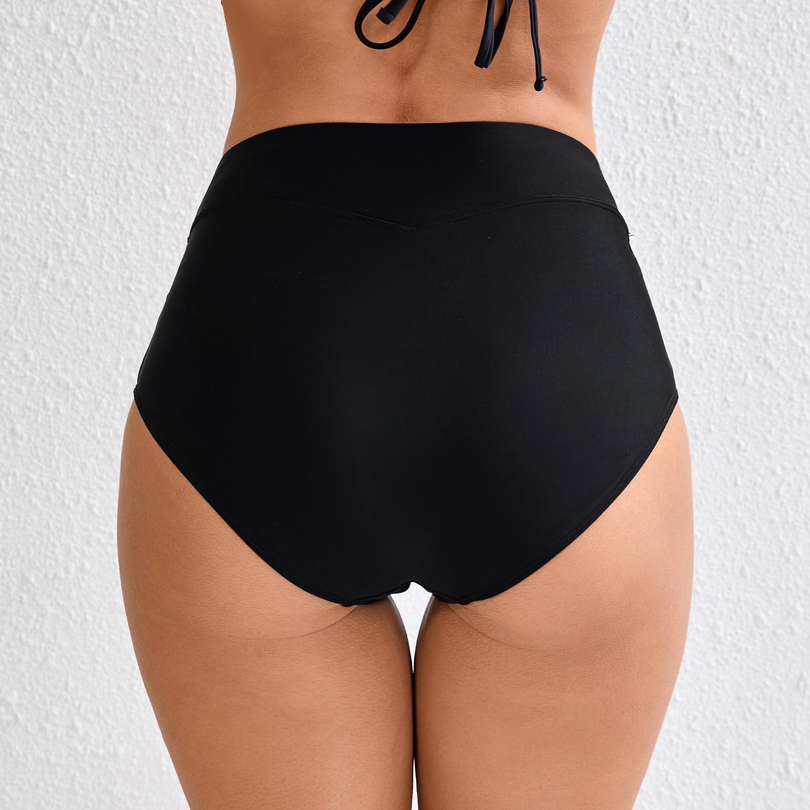 Halcurt Bikinihose Damen Niedrige Taille Verstellbare Seitlicher Schnürung Badehose Schnell Trocknende Schwimmhose Surf Bikini Shorts XS-XL