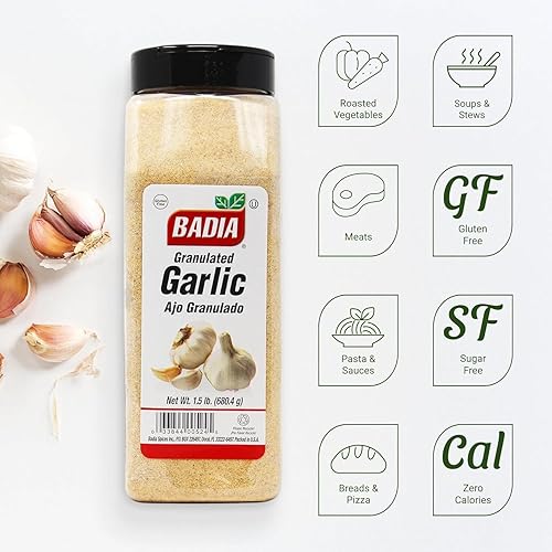 Miniatura 3 de Badia Granulated Garlic, 1.5 lbs – Premium Ground Garlic – Fresh & Flavorful