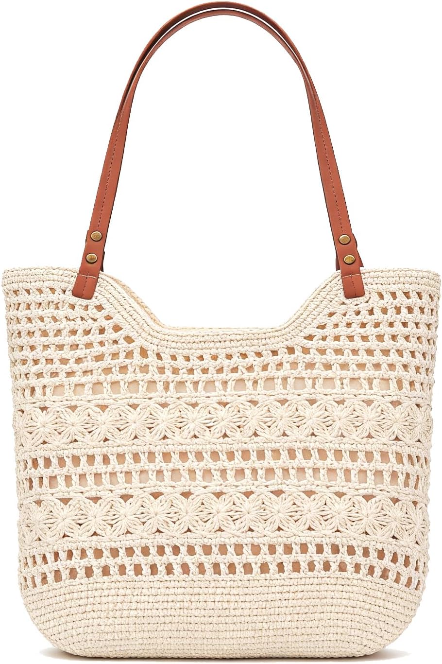 Peicees Small Crochet Beach Bag For Women- Woven Boho Purse Knitted Shoulder Bag For Summer Vacation Beachy Travel Pool