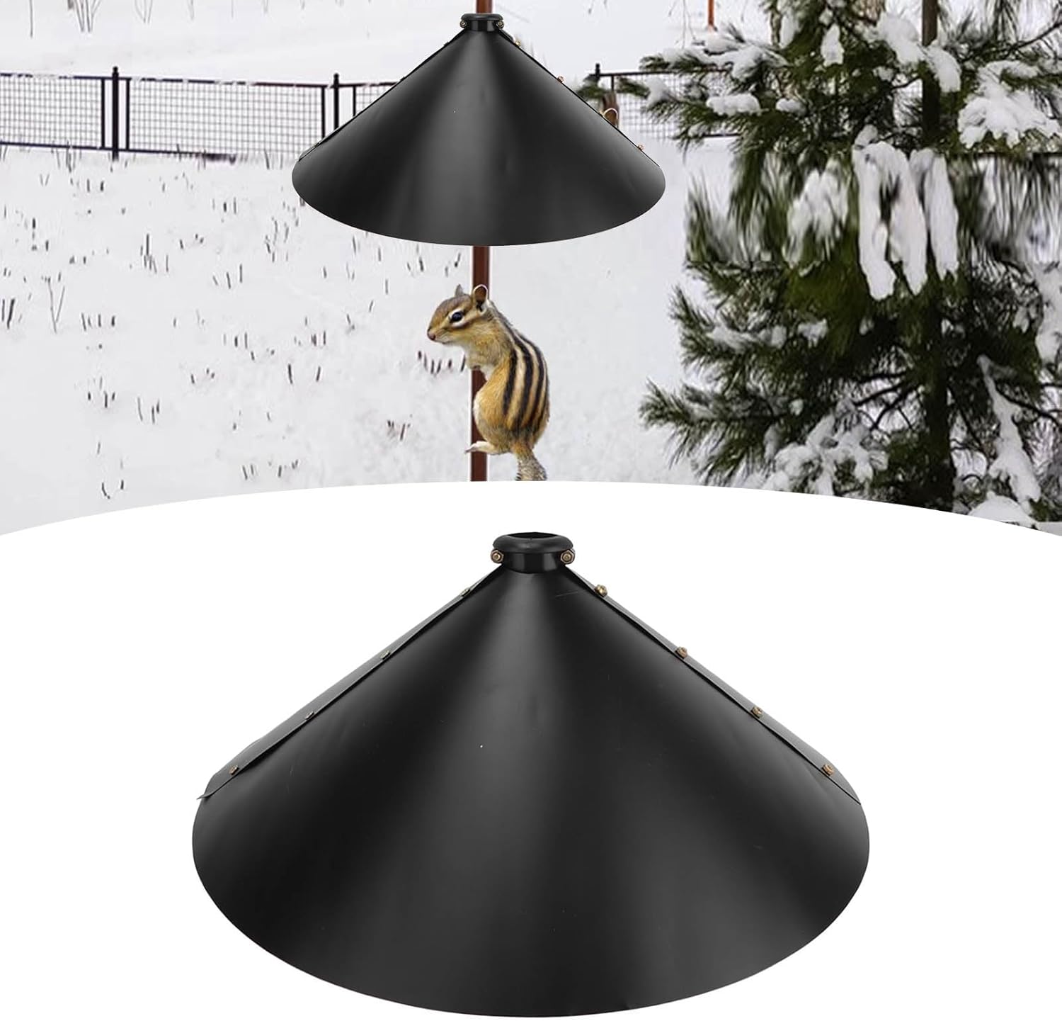 Squirrel Flapper Professional PVC Squirrel Baffle - Effective Protection for Bird Feeders and Houses | Quick Install Easy Clean Squirrel Guard for Bird Lovers