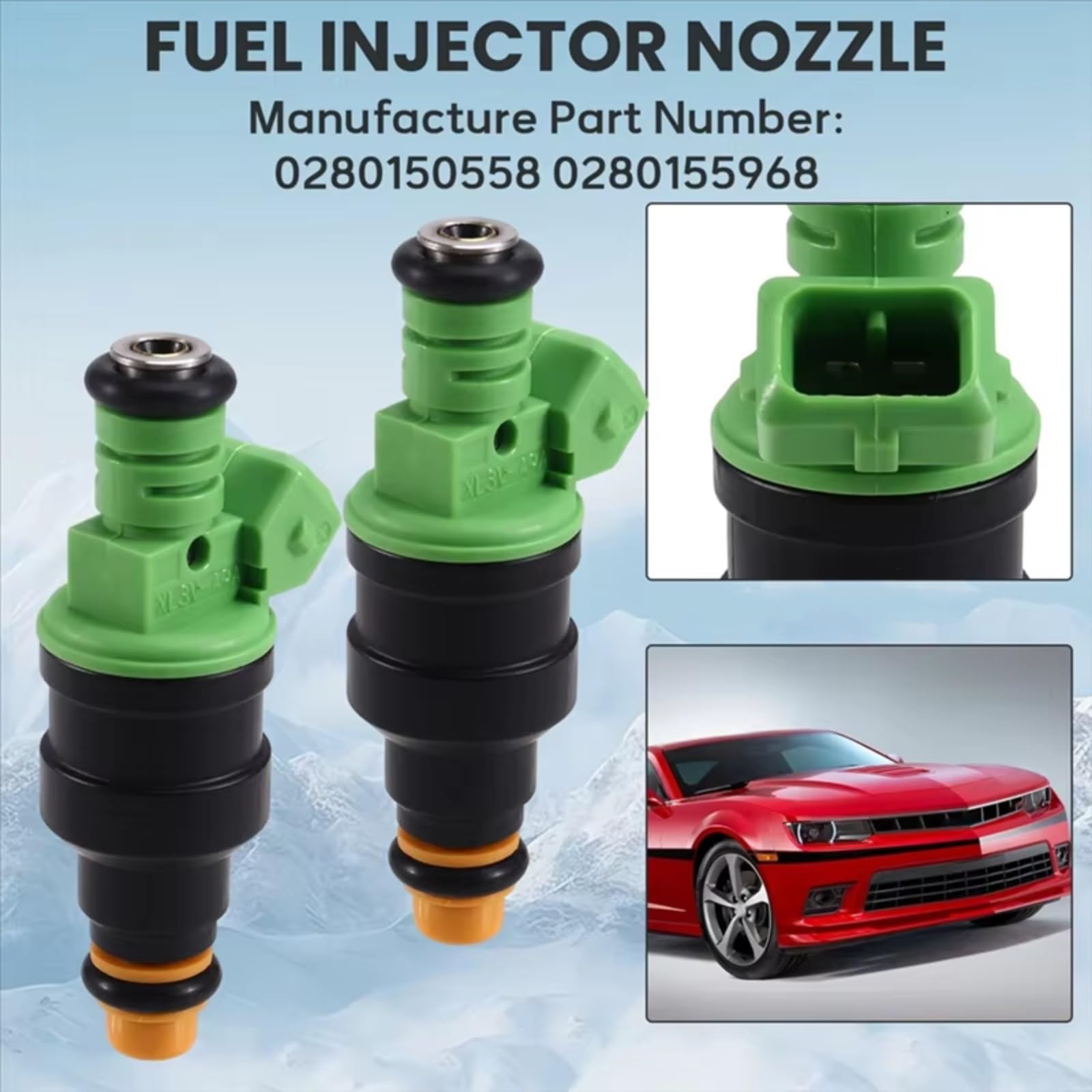Boquilla Inyector Inyectores Combustible 4 Piezas 0280150558 0280155968 Compatible Con Ford Linghtning 1999 2000 2001 2002 2003 2004 Para Mustang GT LX Cobra 5.0L 1986-1995
