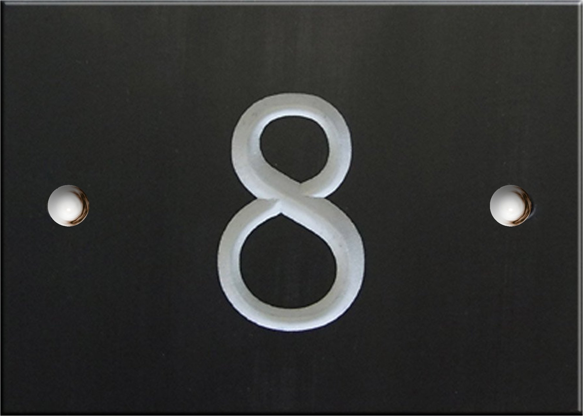 Engraved Slate House Number Sign - 1 to 99 (Select Your Number here) - Number 8 (Same Day Dispatch by 1st Class Post!!!) — image 1