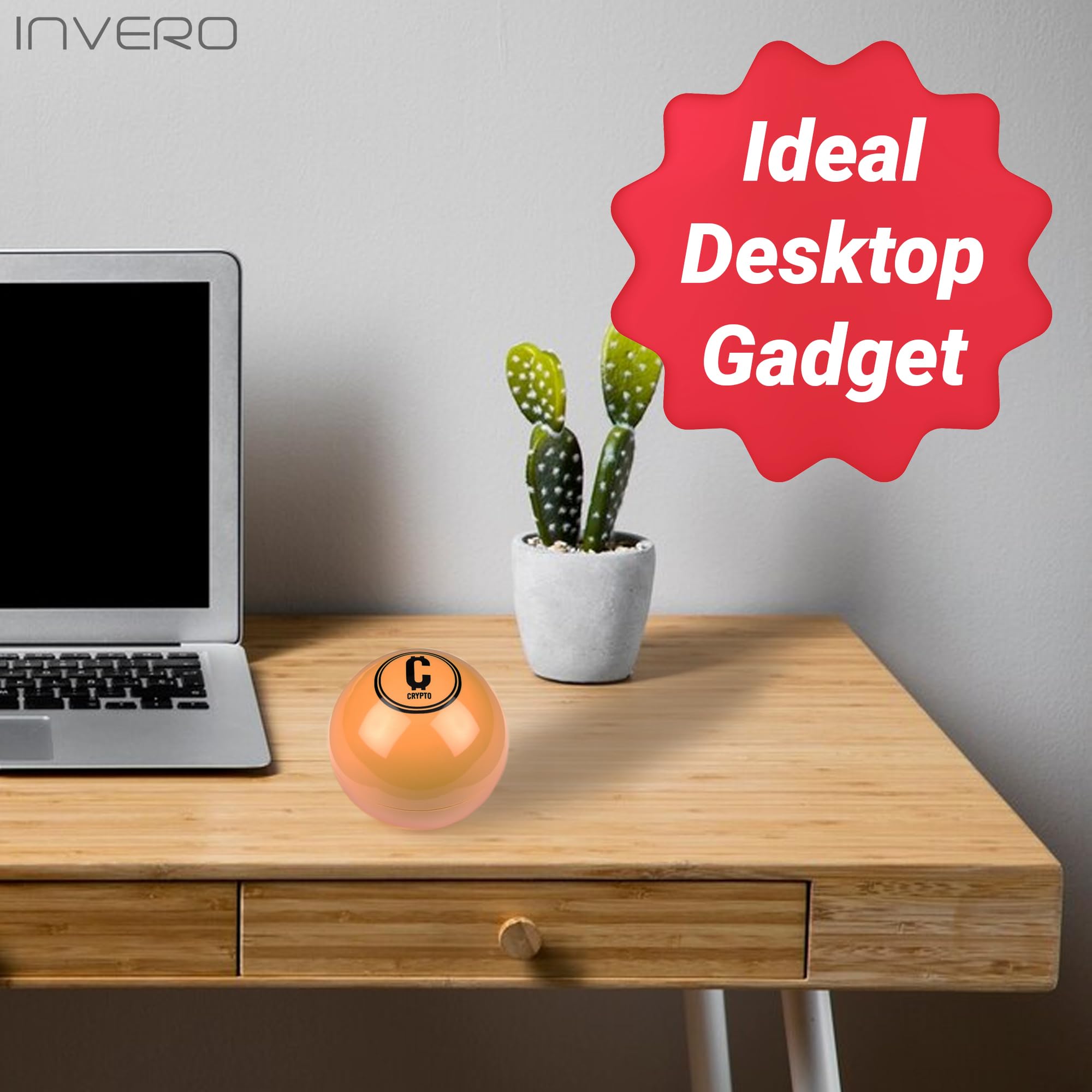 Invero Palla decisionale per criptovalute, gadget da scrivania, diametro 10 cm