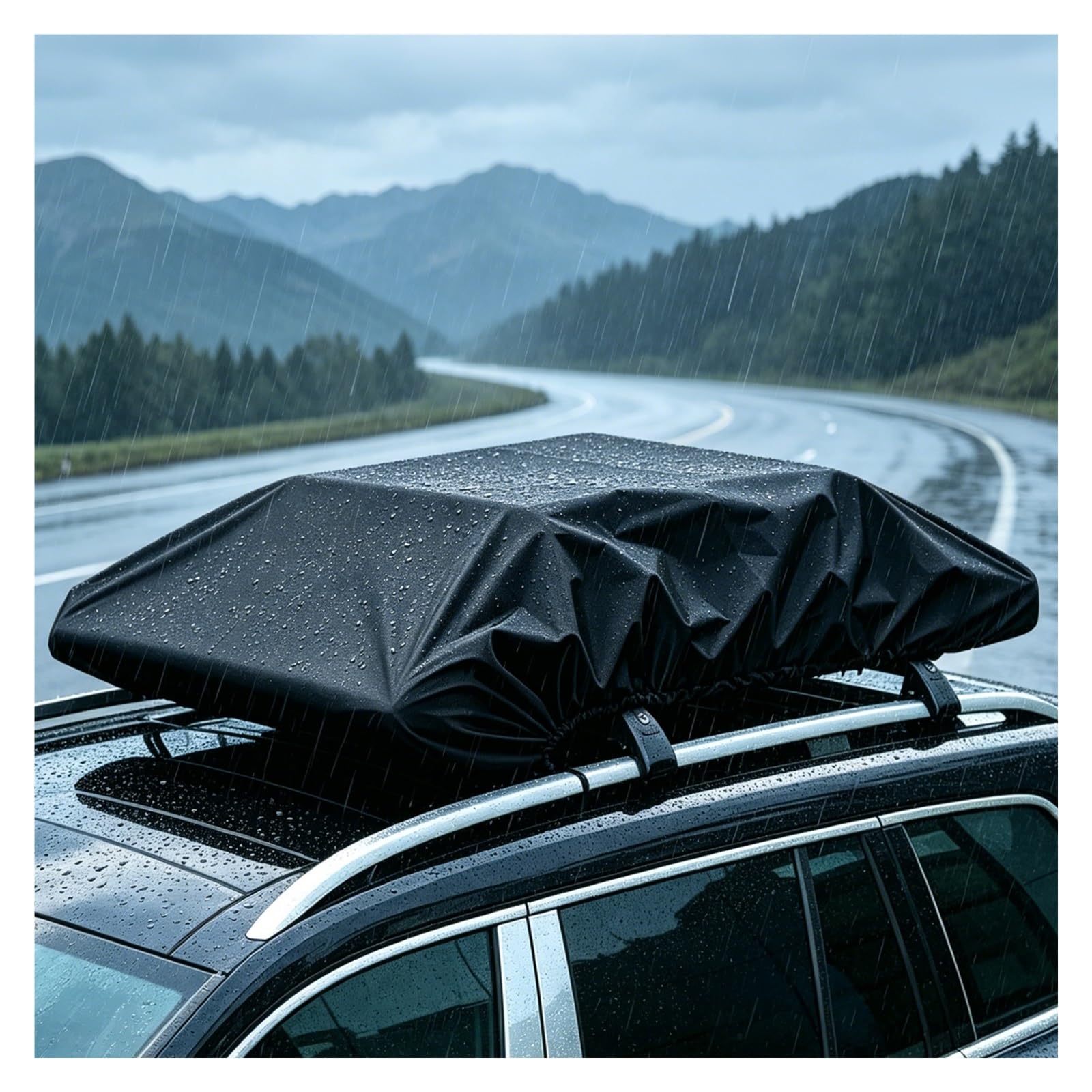 Cubierta portaequipajes techo Resistente al agua al sol al polvo al viento | Apto for varios vehículos como berlinas SUV y camionetas satisface todas tus necesidades de camping y viajes(1.7*1.7M)