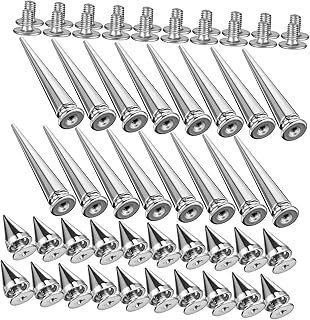 COHEALI 40 Pçs Rebites De Couro Rebites De Roupas Punk E Pregos De Reposição Rebites De Roupas Punk Pregos De Metal Sapato Prego Pregos Cinto De Liga De Roupas Kit De Pregos E Picos