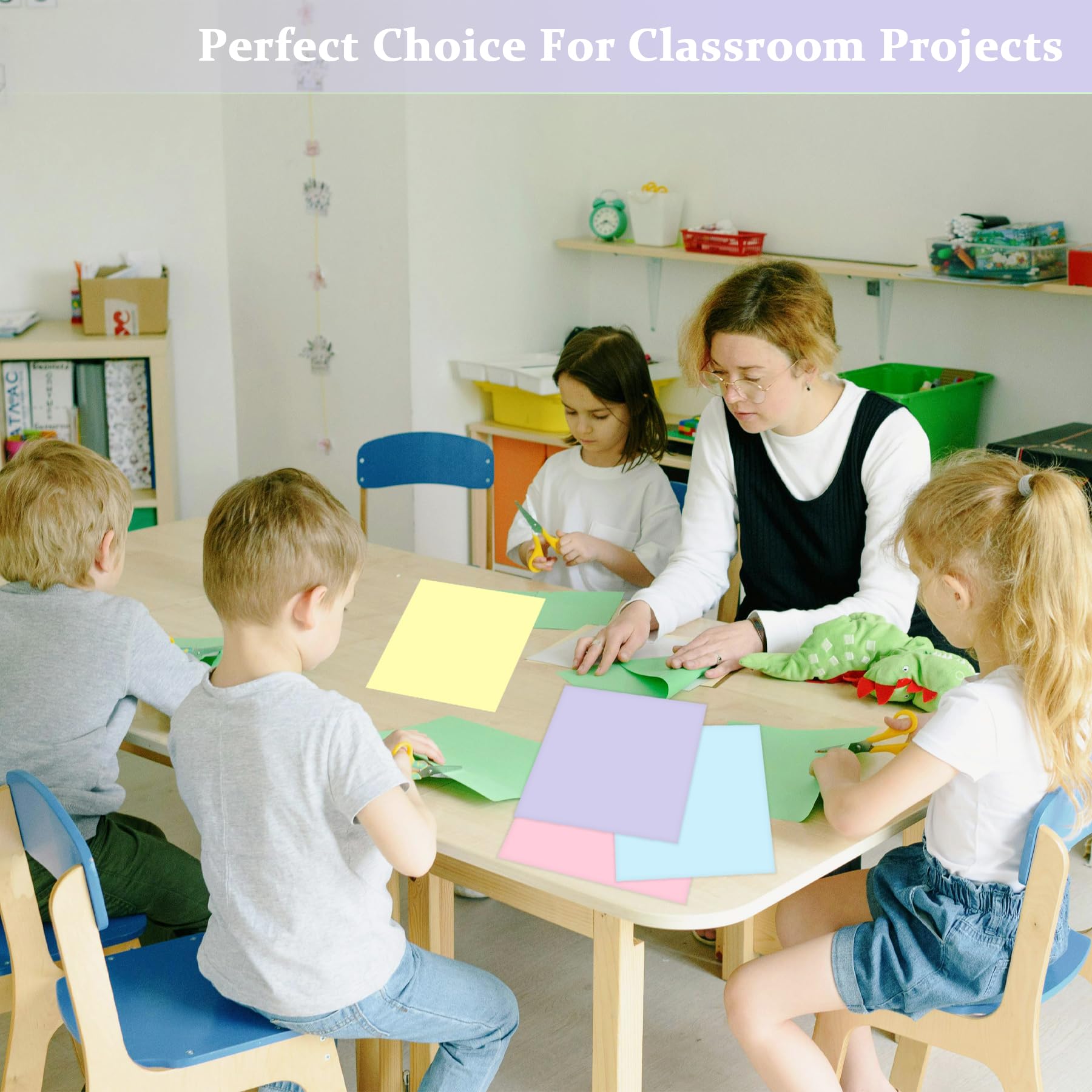 600 Sheets Colored Paper 8.5 X 11 - Color Printer Copy Paper 22lb/80gsm Double Sided Origami for DIY Art Craft,5 Pastel Colors - Image 8