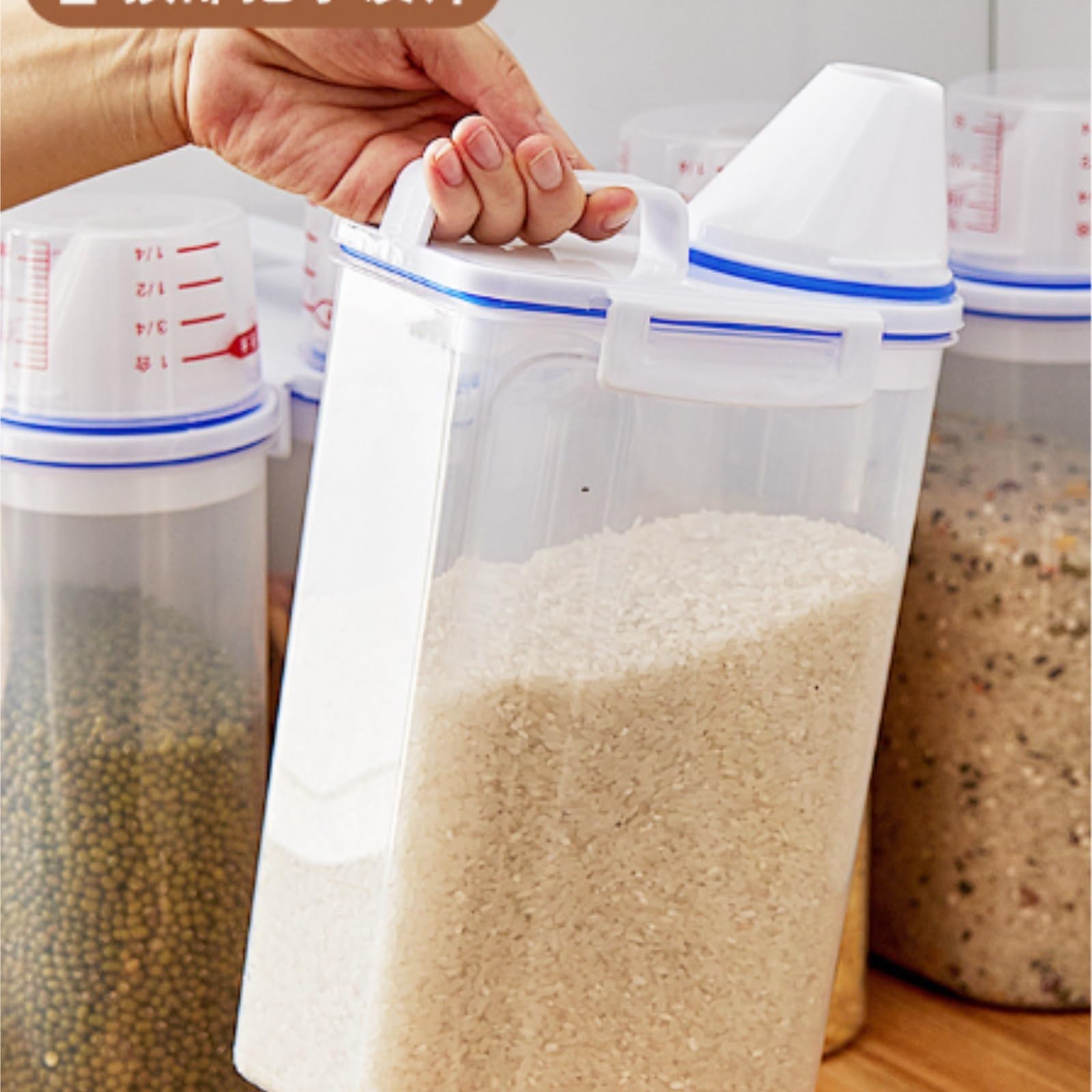 Müslispender Müsli Spender Reisspender, Lebensmittelbehälter, Reiseimer, Luftdichter Behälter Für Getreide, Getreide, Mehl, Zucker, Tiernahrung Cornflakes Behälter für Getreide