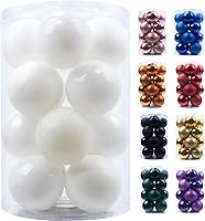 Vista 9 de Emopeak - 24 mini bolas para árbol de Navidad, irrompibles, bolas colgantes para decoración de fiestas, bodas y festividades, de 1.2 pulgadas