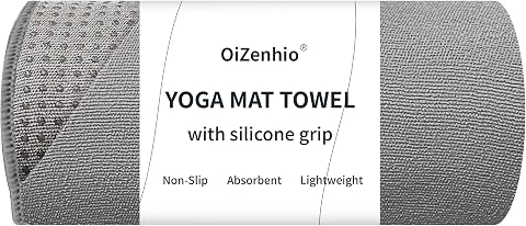 Non Slip Hot Yoga Mat Towel with Grip Dots, 72" x 24", Microfiber Sweat Towel fo