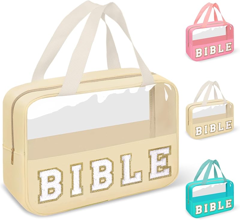 Necessaire izuzta BIBLE-Beige com alças e zíper, nylon, 1 unidade