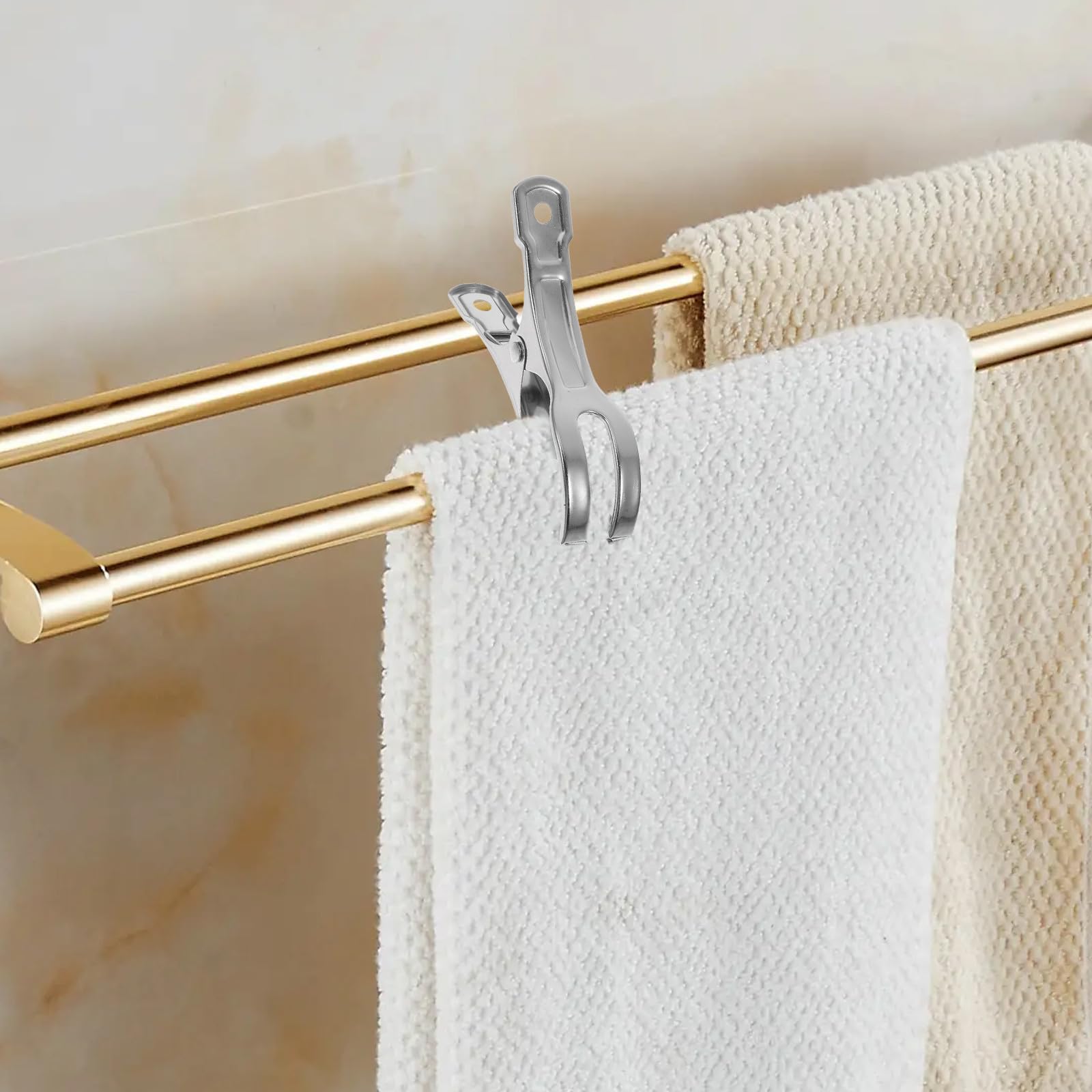 SHINEOFI 30 Piezas Clip de Cubierta de Piscina de Acero Inoxidable Plata, Multiusos y Fácil de Almacenar, Abrazaderas para Cubierta de Piscina Invierno Diseño Resistente al Viento