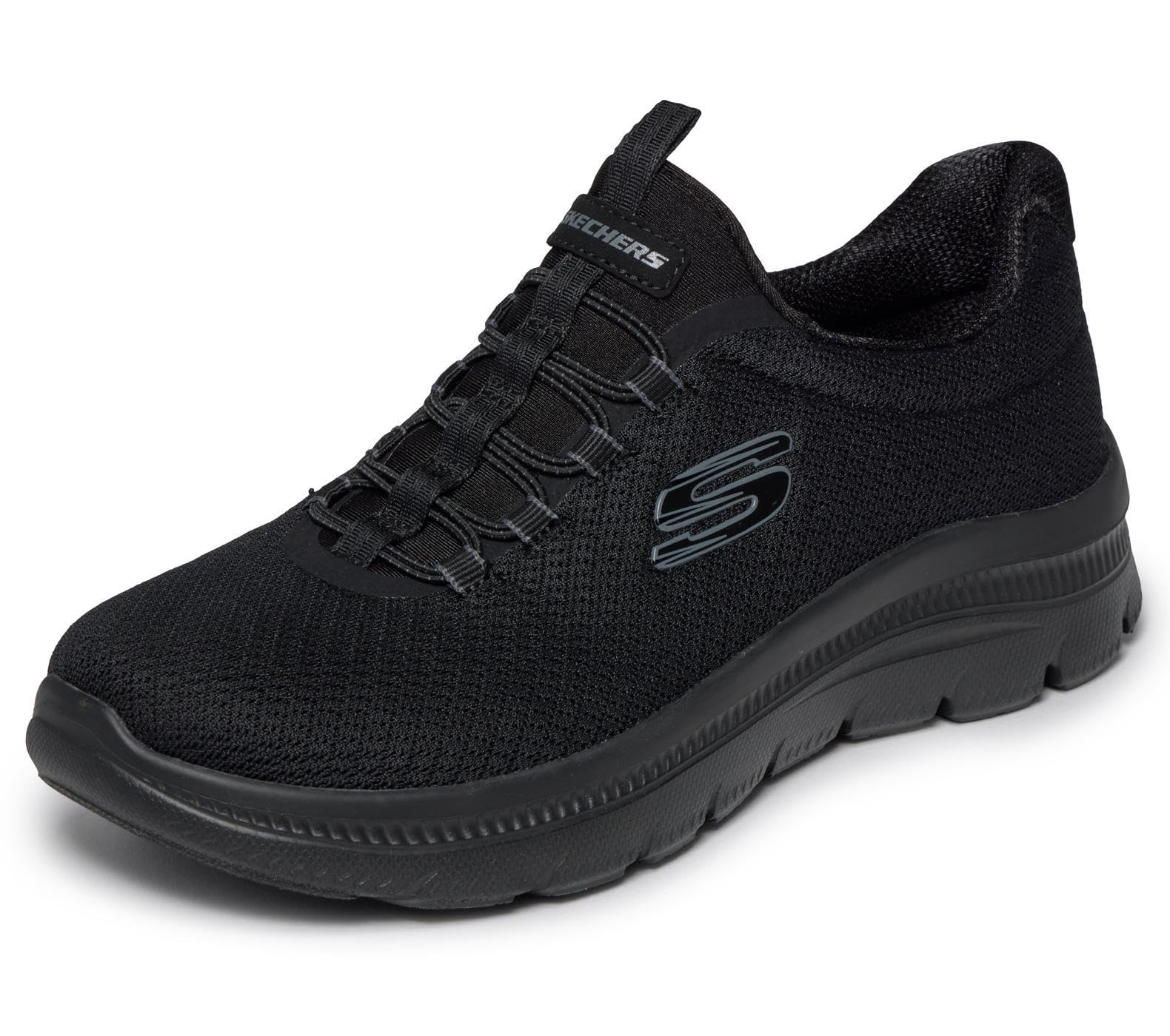 Skechers Women's Summits Plus Summer Haze Trainers, Black, 5.5 UK
