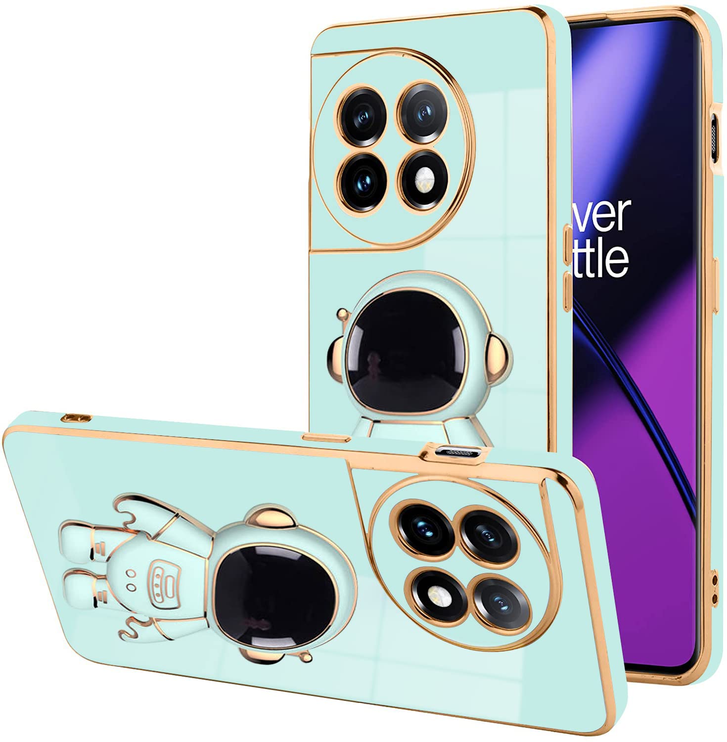 V-TAN Electroplated 3D Astronaut Holster Folding Stand Back Case Compatible with Oneplus 11R,Oneplus 11R 5G,1+11R (Green) (B0C1SDLK78) Amazon Price History, Amazon Price Tracker