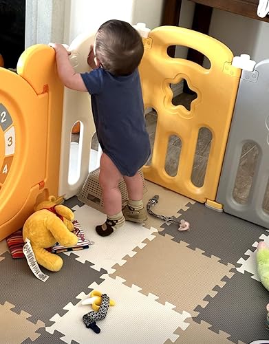 Vista 35 de ToyVelt - Tapete infantil de espuma, alfombra de juego entrelazado con colores, alfabeto, ABC; rompecabezas grande de azulejos educativos de espuma