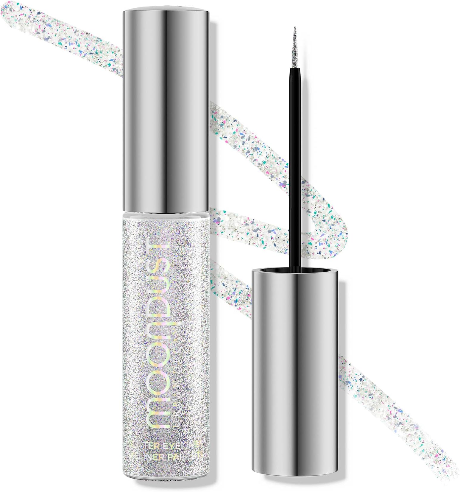 Urban Decay Moondust Liquid Glitter Eyeliner – Longwear Sparkle Liner & Eyeshadow Topper - Quick-Drying, Water-Based Formula – Buildable Shimmer Shades - Vegan Formula