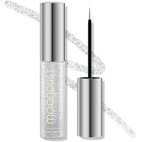 Urban Decay Moondust Liquid Glitter Eyeliner – Longwear Sparkle Liner & Eyeshadow Topper - Quick-Drying, Water-Based Formula – Buildable Shimmer Shades - Vegan Formula