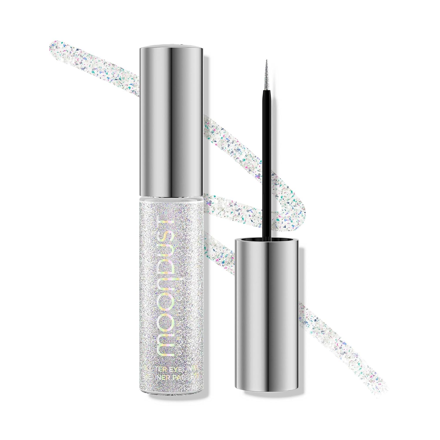 Urban Decay Moondust Liquid Glitter Eyeliner – Longwear Sparkle Liner & Eyeshadow Topper - Quick-Drying, Water-Based Formula – Buildable Shimmer Shades - Vegan Formula