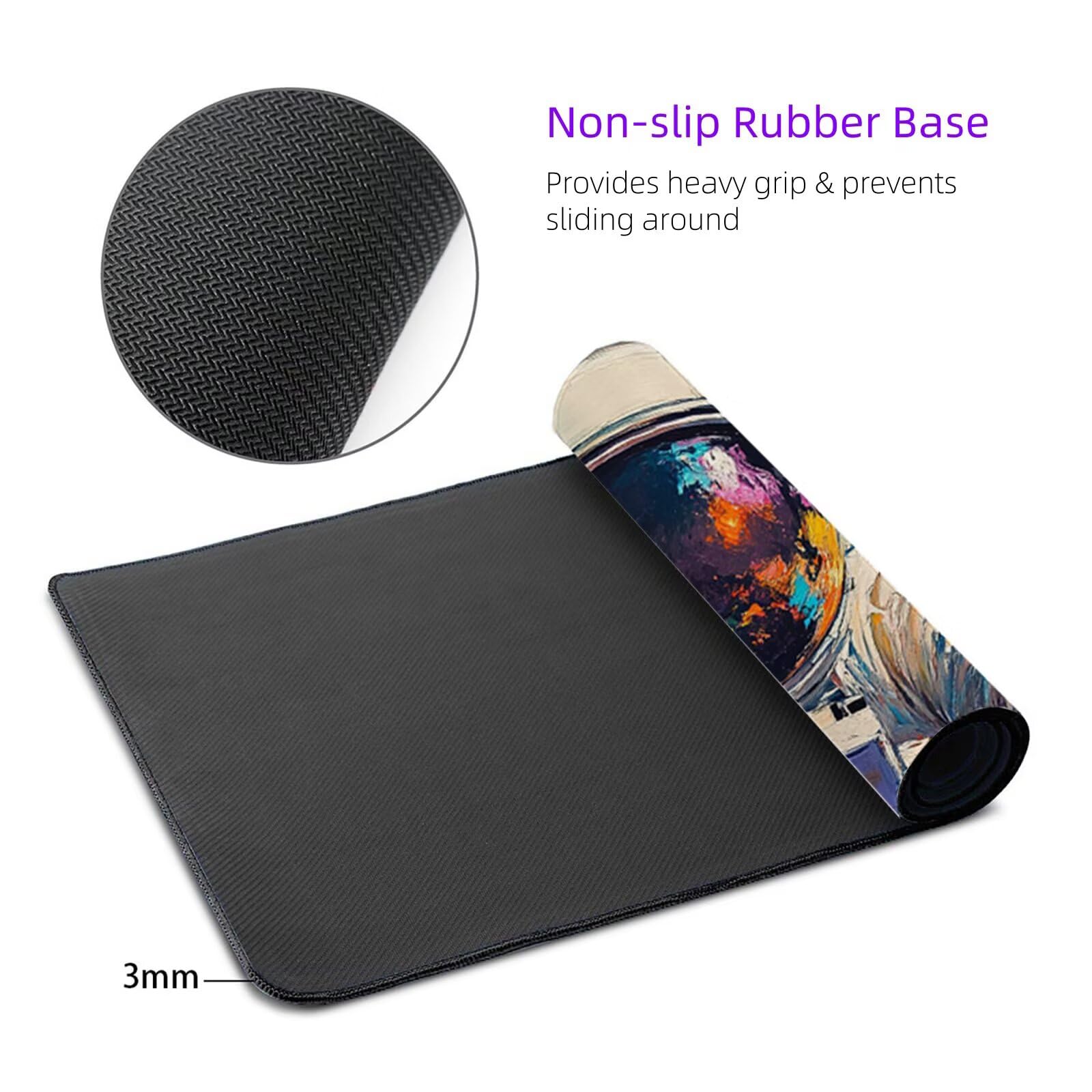 Alfombrilla Ratón Astronauta Alfombrilla Escritorio Color Mouse Pad Gaming Duradera, Mouse Pad Grande Gaming Mejora Precisión y La Velocidad, Desk Mat para Jugadores, PC, Oficina 1600x800x3mm Y2-831