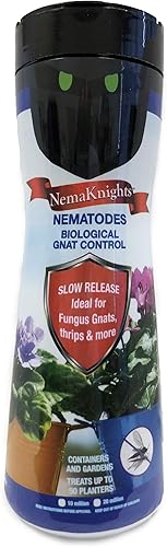 NemaKnights Nematodes - Control biológico de mosquitos de liberación lenta, perlas de nematodos agitables, 10 onzas (extensiones de hasta