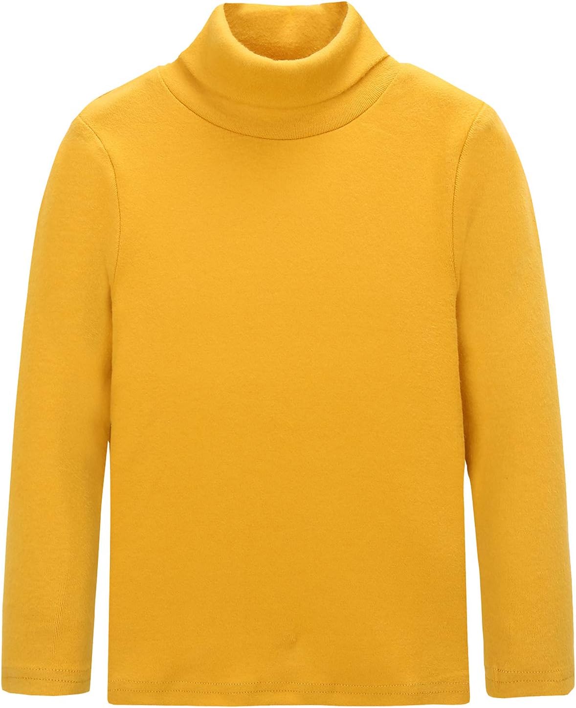 CUNYIBoys Girls Turtleneck Long Sleeve Soft Cotton T-Shirts Solid Color Warm Tee Tops