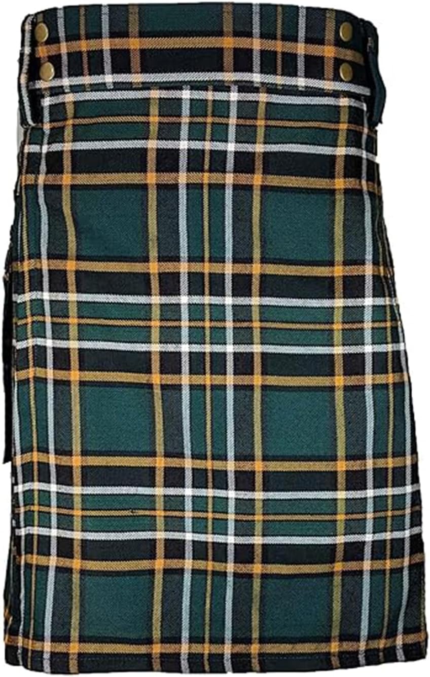 UT Kilts Men's Standard Tartan Utility Kilt, Modern Scottish Kilt for Everyday Wear, Tactical Kilts Adjustable Hip Straps