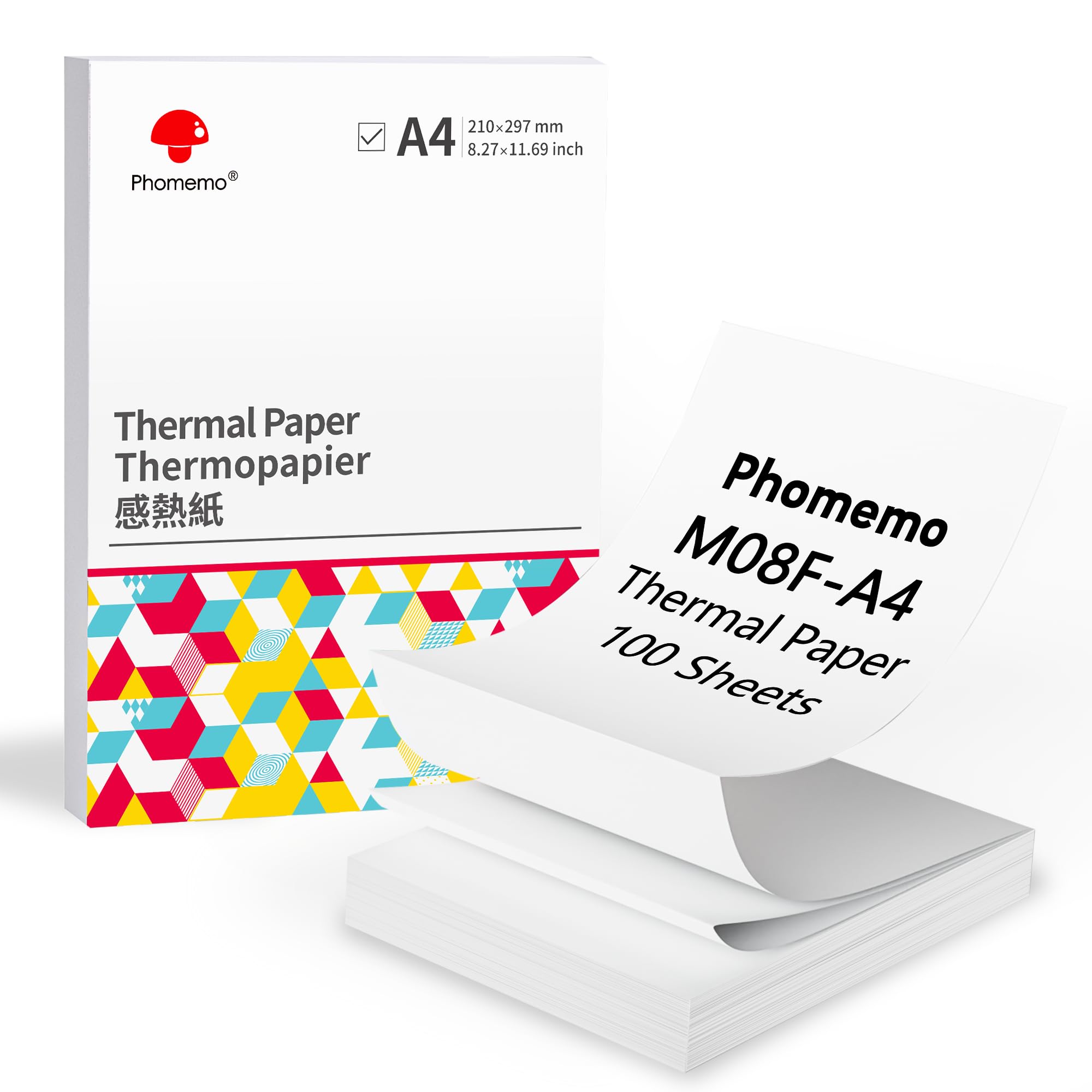 Phomemo M08F A4 Folding Thermal Paper Compatible for M08F and Other A4 Portable Printers, M08F Printer Paper