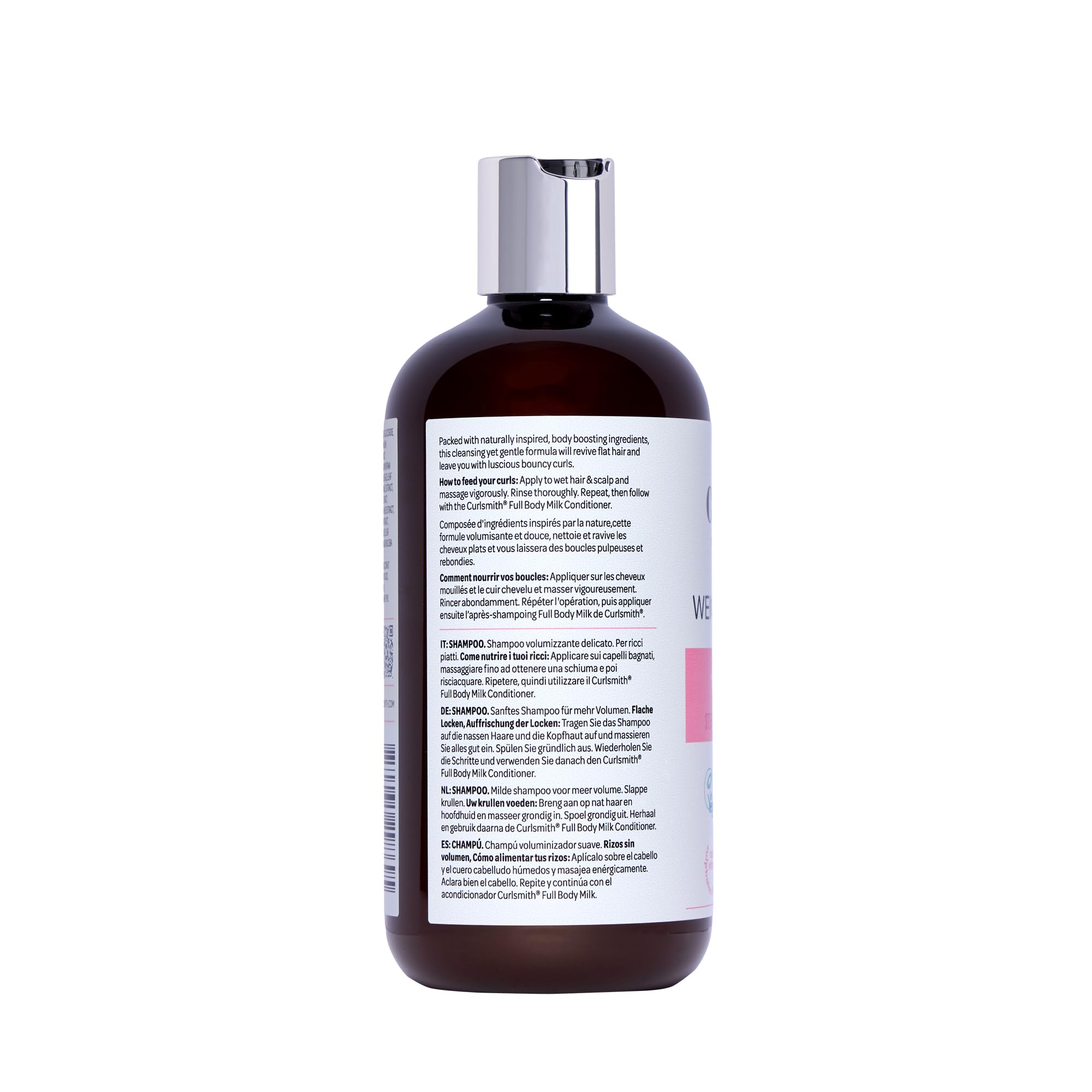 CURLSMITH Full Body Weightless Shampoo - A Volumizing Shampoo for Curls, Removes Build-up and Cleanses, For All Curl Types, Vegan & Cruelty Free (12 oz)