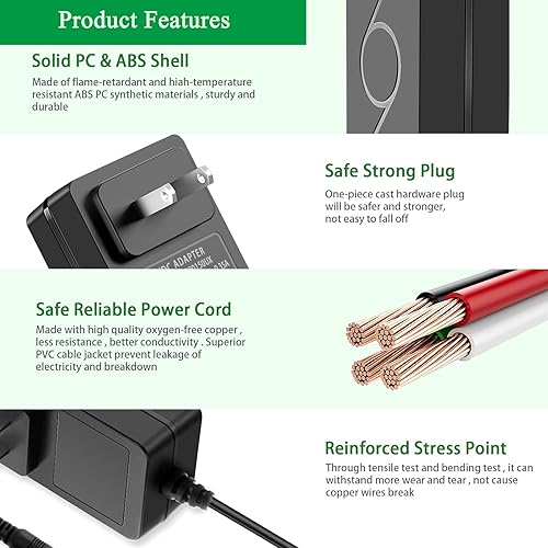 Miniatura 5 de Gonine Cargador de 21 W para Alexa Echo Show 5 (3ª generación), Echo (1ª/2ª generación), Echo Plus (1ª generación), Echo Look, Fire TV (2.ª