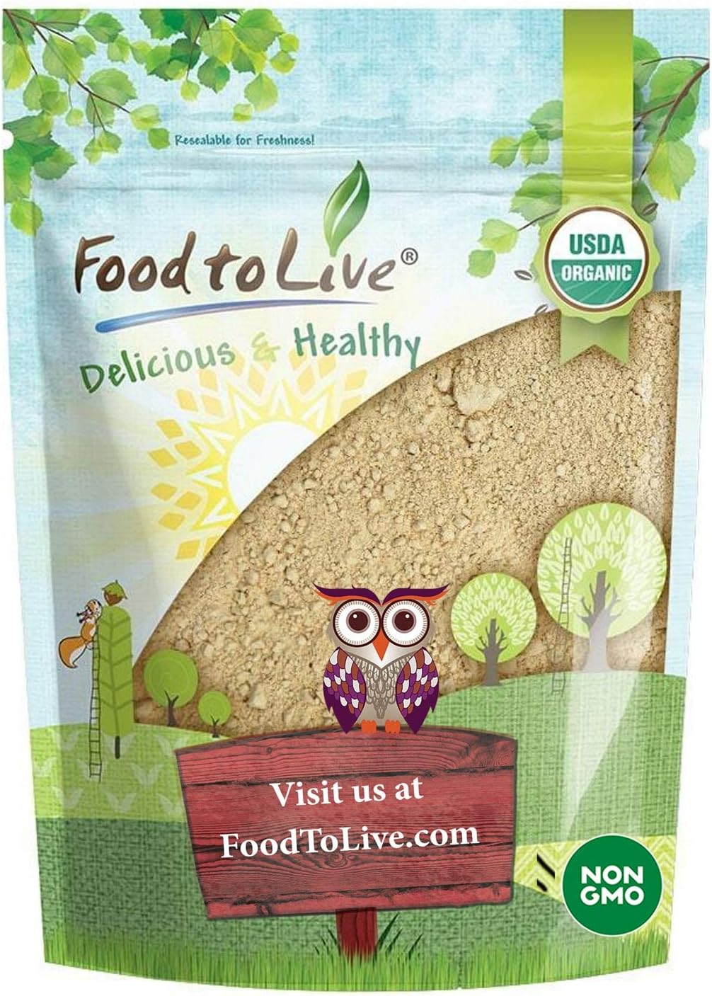 Food to Live Organic Red Maca Powder, 4 Pounds Raw Ground, Non-GMO, Kosher, Vegan, Fine Flour, Bulk