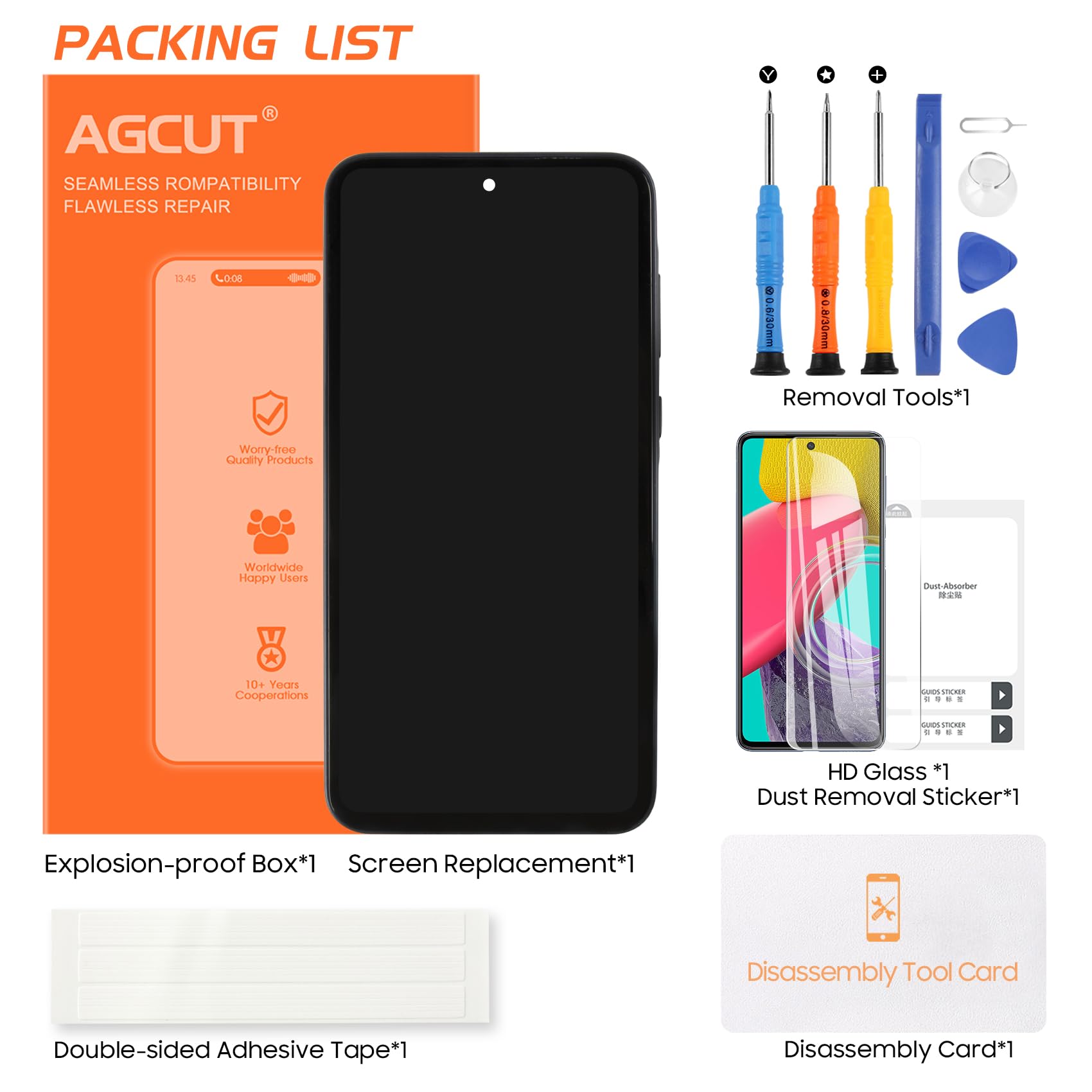 Pantalla LCD para Samsung A35 5G Pantalla LCD para Samsung Galaxy A35 5G SM-A356 SM-A356E SM-A356B Incell 6.6" Pantalla de repuesto táctil y reparación (negro con marco, sin huellas)