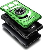 Vista 3 de Funda diseñada para Schok Volt SV55 con protector de pantalla [vidrio templado], funda protectora a prueba de golpes [grado militar] con soporte