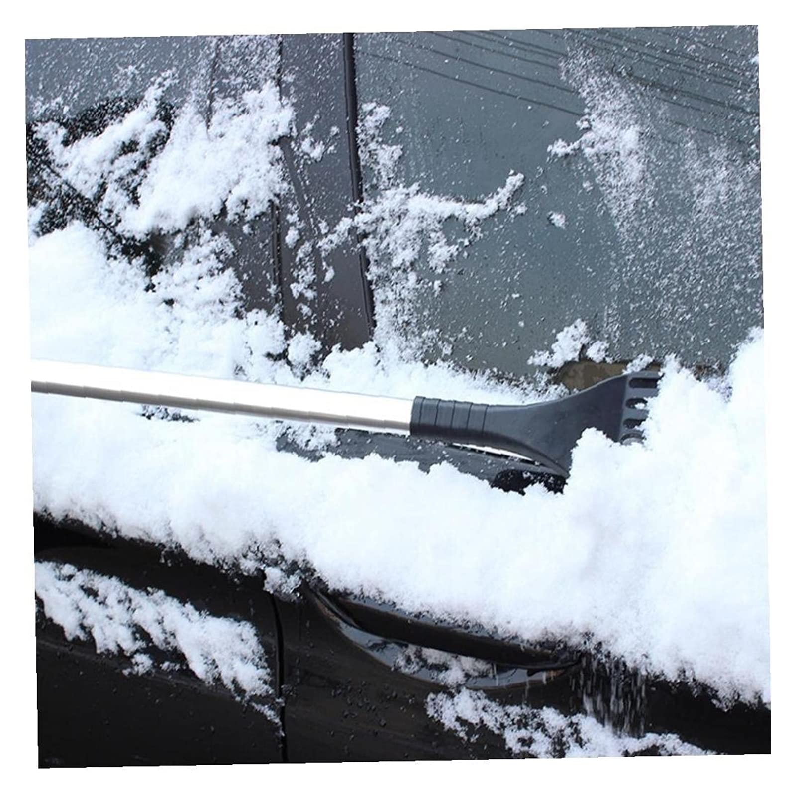 XMING Cepillo de la nieve del raspador de hielo for el parabrisas de la nieve Escoba de nieve Hielo nieve palo de nieve Cepillo de nieve Pala de nieve Cepillo de nieve Estrástico largo Cepillo de hiel