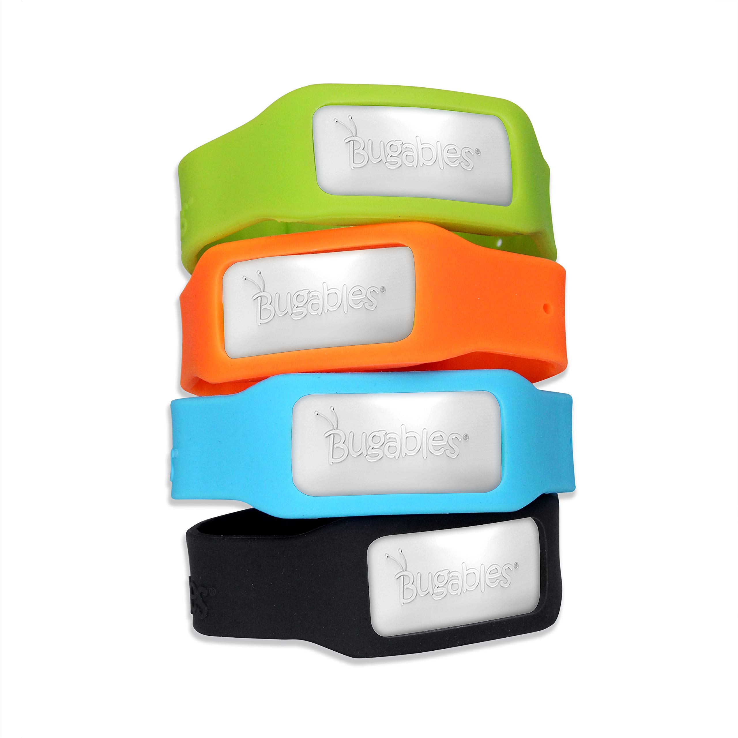 Bugables Citronella Wristband with Three 72-Hour Cartridges per Band Case (Total: 12 Assorted Colored Bands)